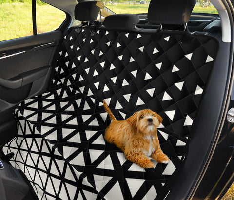Image of Abstract Black and White Deco Art Print Car Seat Covers , Backseat Pet