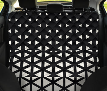 Abstract Black and White Deco Art Print Car Seat Covers , Backseat Pet