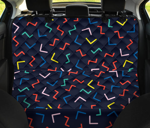 Image of Colorful Retro Line Pattern Car Seat Covers , Abstract Art, Backseat Pet