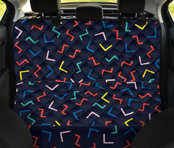 Colorful Retro Line Pattern Car Seat Covers , Abstract Art, Backseat Pet