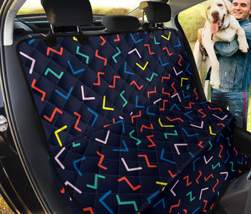Colorful Retro Line Pattern Car Seat Covers , Abstract Art, Backseat Pet