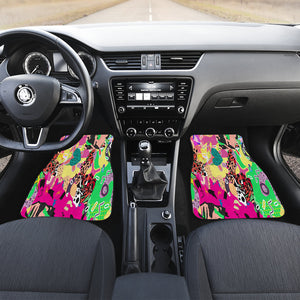 Abstract fun color patterns Car Mats Back/Front, Floor Mats Set, Car Accessories