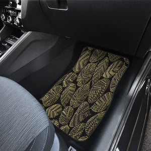 Abstract gold leaves Car Mats Back/Front, Floor Mats Set, Car Accessories
