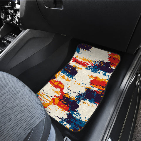 Image of Abstract smears paint Car Mats Back/Front, Floor Mats Set, Car Accessories