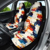 Abstract Paint Smears Car Seat Covers, Artistic Front Seat Protectors, Creative