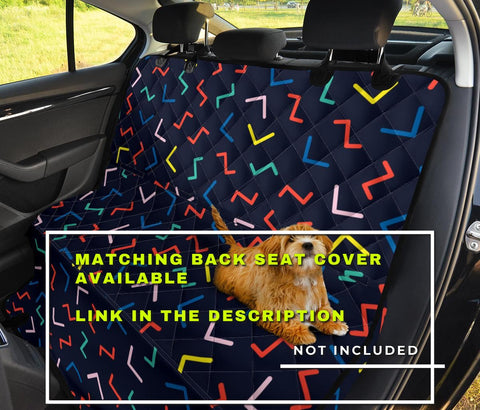 Image of Colorful Retro Lines Front Car Seat Covers, Abstract Art Car Seat Protector,