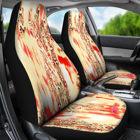 Image of African Animal Print Bright Color Car Seat Covers,Car Seat Covers Pair,Car Seat Protector,Car Accessory,Front Seat Covers,Seat Cover for Car