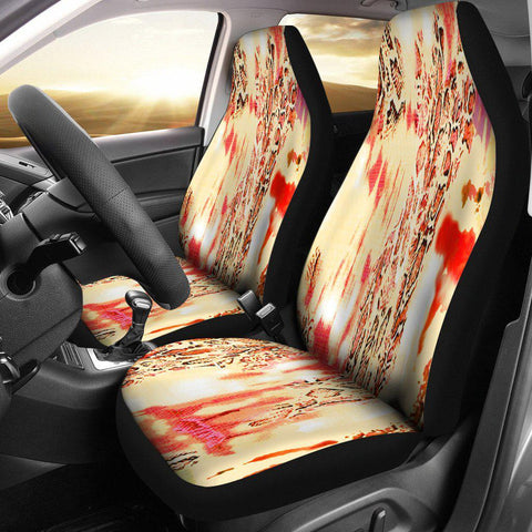 Image of African Animal Print Bright Color Car Seat Covers,Car Seat Covers Pair,Car Seat Protector,Car Accessory,Front Seat Covers,Seat Cover for Car