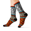 African Animal Print Long Sublimation Socks, High Ankle Socks, Warm and Cozy