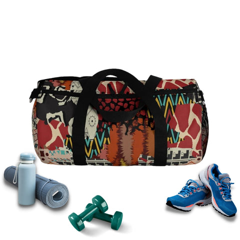 Image of African Printed Patchwork Duffel Bag, Weekender Bags/ Baby Bag/ Travel Bag/