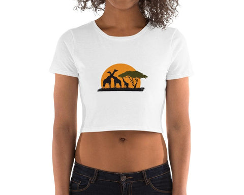Image of African Safari Women’S Crop Tee, Fashion Style Cute crop top, casual outfit,