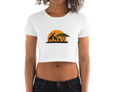 African Safari Women’S Crop Tee, Fashion Style Cute crop top, casual outfit,