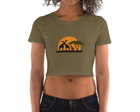 Image of African Safari Women’S Crop Tee, Fashion Style Cute crop top, casual outfit,