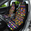 African Tribal Aztec Abstract Car Seat Covers, Ethnic Front Seat Protectors,