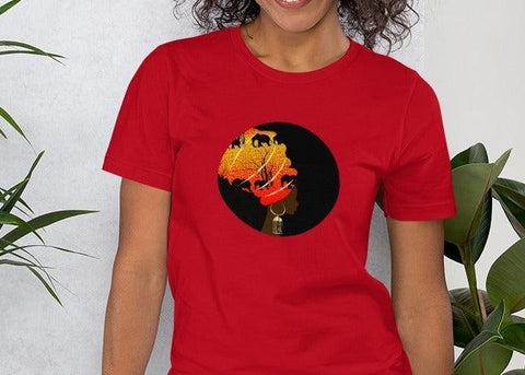 Image of African Woman Unisex T,Shirt, Mens, Womens, Short Sleeve Shirt, Graphic Tee,