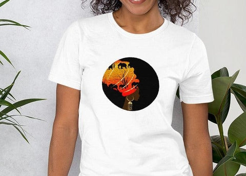 Image of African Woman Unisex T,Shirt, Mens, Womens, Short Sleeve Shirt, Graphic Tee,