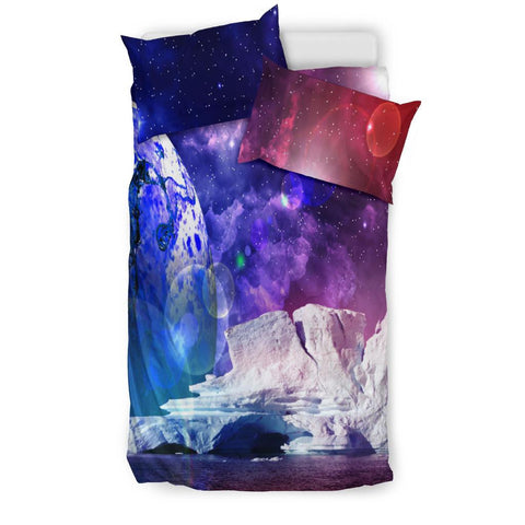 Image of Alien Blue Planet Glacier Comforter Cover, Bedding Coverlet, Bedding Set, Doona Cover, Dorm Room College, Twin Duvet Cover,Multi Colored