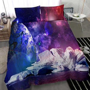 Alien Blue Planet Glacier Comforter Cover, Bedding Coverlet, Bedding Set, Doona Cover, Dorm Room College, Twin Duvet Cover,Multi Colored