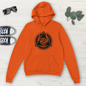 All Seeing Eye Pyramid Multicolored Classic Unisex Pullover Hoodie, Mens,
