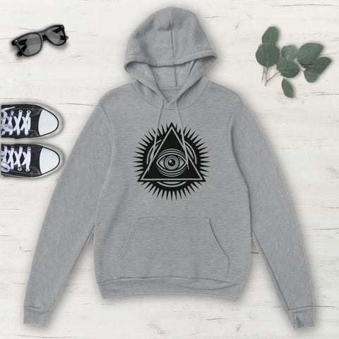 Image of All Seeing Eye Pyramid Multicolored Classic Unisex Pullover Hoodie, Mens,