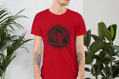 Image of All Seeing Eye Pyramid Unisex T,Shirt, Mens, Womens, Short Sleeve Shirt, Graphic