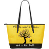 All you need is love and a pit bull Large Leather Tote