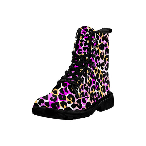Image of Animal Print Womens Boots ,Comfortable Boots,Decor Womens Boots,Combat Boots Custom Boots,Boho Chic