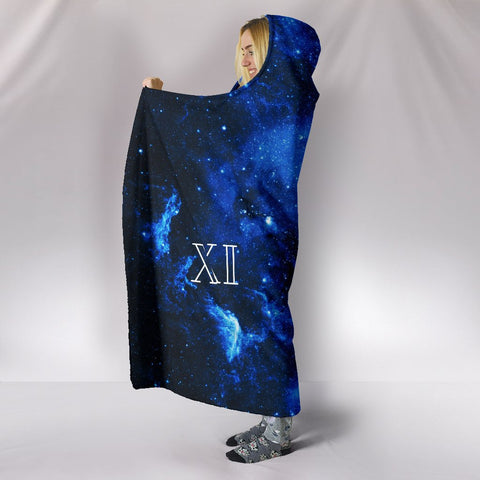 Image of Aquarius Zodiac Chart Blanket,Sherpa Blanket,Bright Colorful, Colorful Throw,Vibrant Pattern Hooded blanket,Blanket with Hood,Soft Blanket