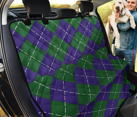 Image of Classic Argyle Pattern Car Seat Covers , Abstract Art, Backseat Pet Protectors,
