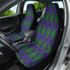 Argyle Pattern Front Car Seat Covers, Classic Design Seat Protector, Stylish Car