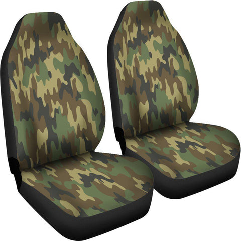 Image of Army Green Camouflage 2 Front Car Seat Covers Car Seat Covers,Car Seat Covers Pair,Car Seat Protector,Front Seat Covers,Seat Cover for Car,