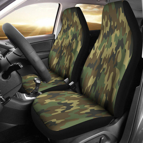 Image of Army Green Camouflage 2 Front Car Seat Covers Car Seat Covers,Car Seat Covers Pair,Car Seat Protector,Front Seat Covers,Seat Cover for Car,