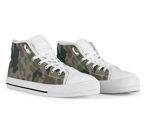 Image of High Top Army Green Camo Shoes