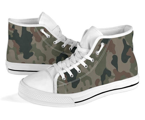 Image of High Top Army Green Camo Shoes