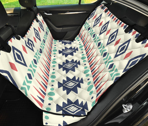 Image of Custom Aztec Boho Style Car Seat Covers - Abstract Art, Backseat Pet Protectors, Stylish Car Accessories