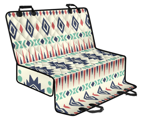 Image of Custom Aztec Boho Style Car Seat Covers - Abstract Art, Backseat Pet Protectors, Stylish Car Accessories