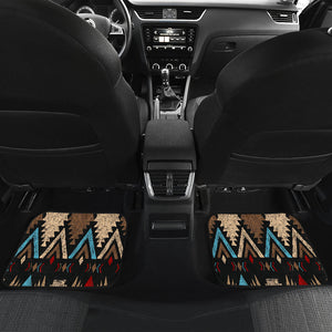Aztec Boho Style Pattern Car Mats Back/Front, Floor Mats Set, Car Accessories