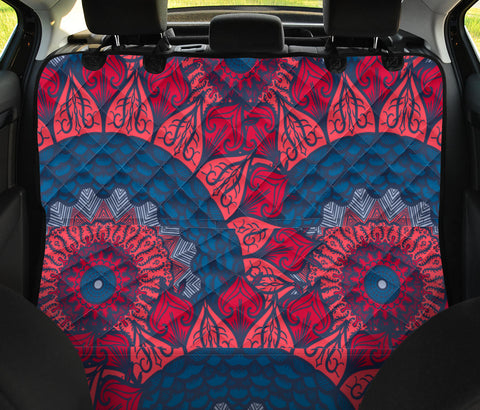 Image of Aztec Boho Patterned Car Back Seat Covers , Abstract Art, Backseat Pet