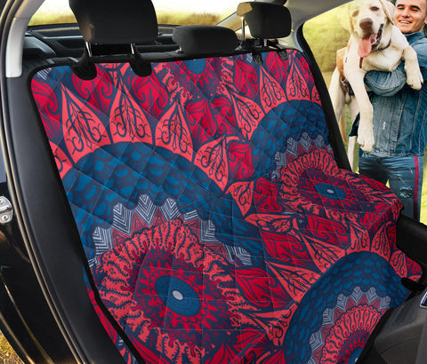 Image of Aztec Boho Patterned Car Back Seat Covers , Abstract Art, Backseat Pet