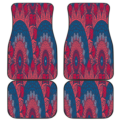 Image of Aztec boho Pattern Car Mats Back/Front, Floor Mats Set, Car Accessories