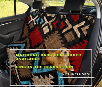 Aztec Boho Style Pattern Car Seat Covers, Ethnic Front Seat Protectors, Boho