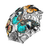 Beautiful Butterflies and Flowers Auto-Foldable Umbrella (Model U04)