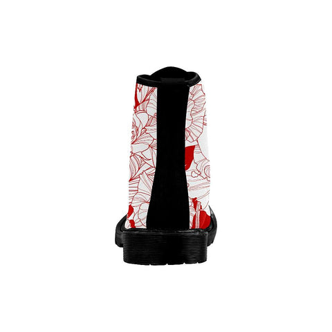 Image of Beautiful Roses Red Womens Boots ,Comfortable Boots