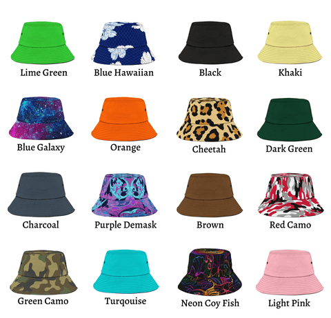 Image of Blue Sun Block, Fishing Hat, Unisex Bucket Hat, Gift, Protective Gear, Travel,