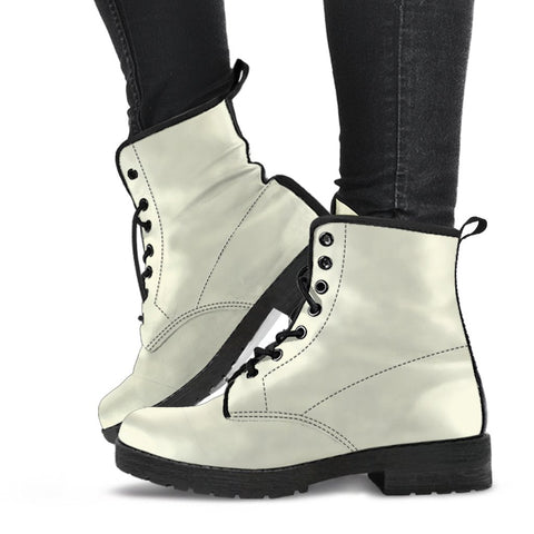 Image of Beige Elegance: Women's Vegan Leather Boots, Durable Winter Rain Boots, Women's
