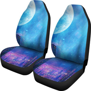 Big Moon Blue City 2 Front Car Seat Covers Car Seat Covers,Car Seat Covers Pair,Car Seat Protector,Car Accessory,Front Seat Covers