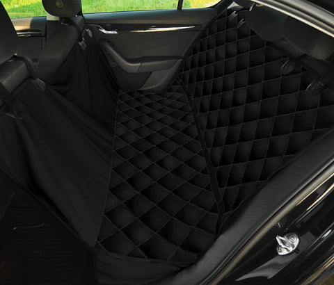 Image of Black Abstract Art Car Seat Covers, Backseat Pet Protectors, Stylish Vehicle