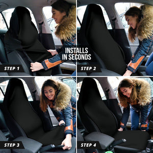 Classic Black Car Seat Covers, Front Seat Protectors, Stylish Car Accessories,