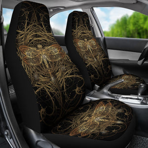 Black And Gold Dragonfly Car Seat Covers,Car Seat Covers Pair,Car Seat Protector,Car Accessory,Front Seat Covers,Seat Cover for Car
