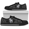 Black And Grey Mandala Dog Canvas Shoes, Multi Colored, Hippie, Low Tops Sneaker, High Quality,Handmade Crafted,Spiritual, Boho,Streetwear